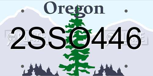 2SSO446 Oregon License Plate