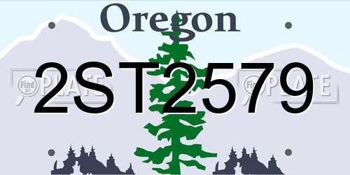 2ST2579 Oregon License Plate