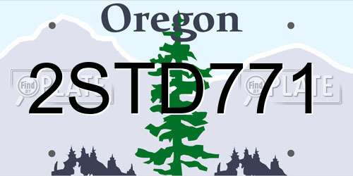 2STD771 Oregon License Plate