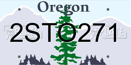 2STO271 Oregon License Plate