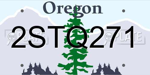 2STQ271 Oregon License Plate