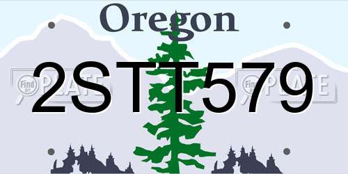2STT579 Oregon License Plate