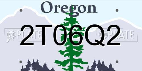 2T06Q2 Oregon License Plate