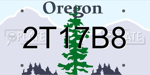 2T17B8 Oregon License Plate