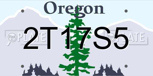 2T17S5 Oregon License Plate
