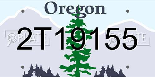 2T19155 Oregon License Plate