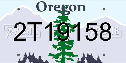 2T19158 Oregon License Plate