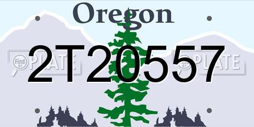 2T20557 Oregon License Plate