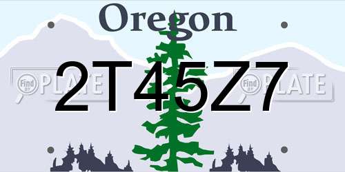 2T45Z7 Oregon License Plate