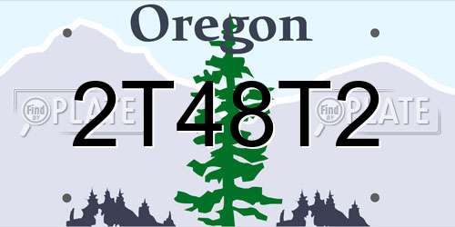 2T48T2 Oregon License Plate