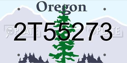 2T55273 Oregon License Plate