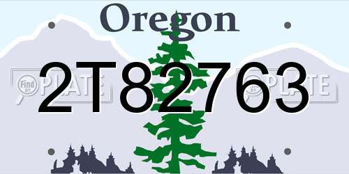 2T82763 Oregon License Plate