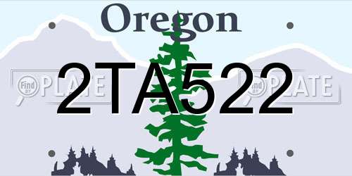 2TA522 Oregon License Plate