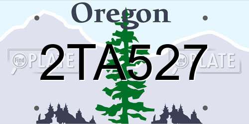2TA527 Oregon License Plate