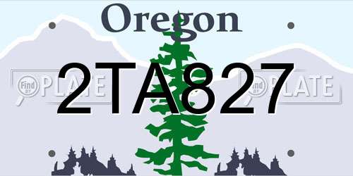 2TA827 Oregon License Plate