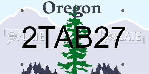 2TAB27 Oregon License Plate