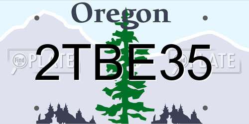 2TBE35 Oregon License Plate