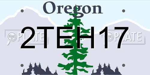 2TEH17 Oregon License Plate