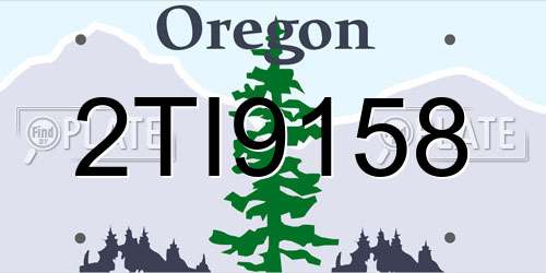 2TI9158 Oregon License Plate
