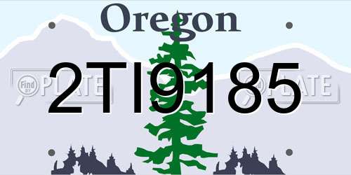 2TI9185 Oregon License Plate
