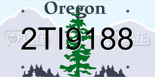 2TI9188 Oregon License Plate