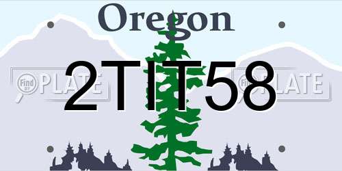 2TIT58 Oregon License Plate