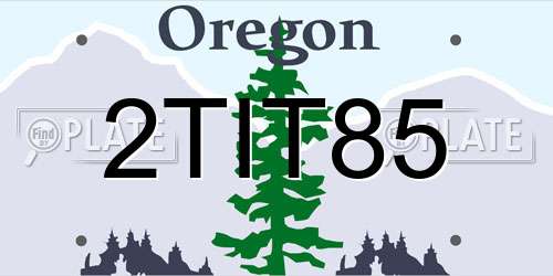 2TIT85 Oregon License Plate