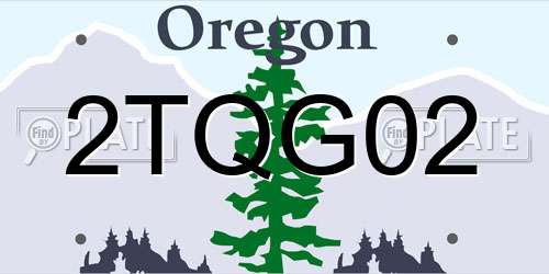 2TQG02 Oregon License Plate