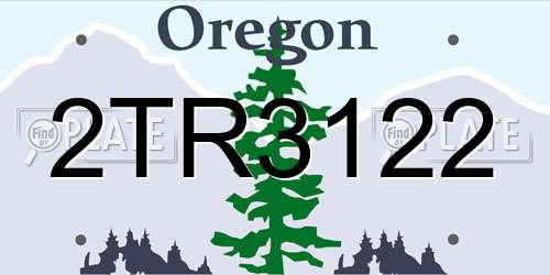 2TR3122 Oregon License Plate