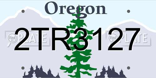 2TR3127 Oregon License Plate