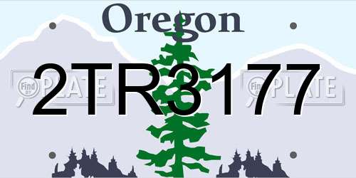 2TR3177 Oregon License Plate