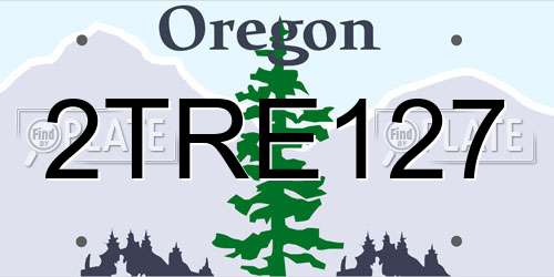 2TRE127 Oregon License Plate