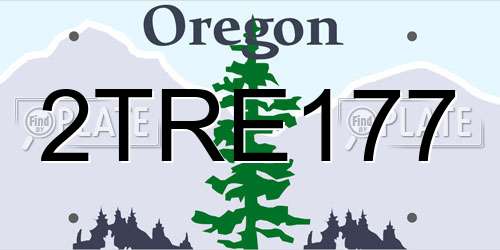2TRE177 Oregon License Plate