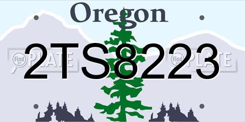 2TS8223 Oregon License Plate
