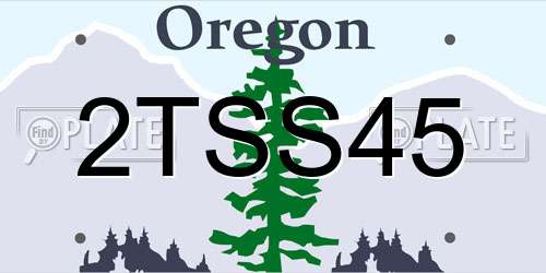 2TSS45 Oregon License Plate