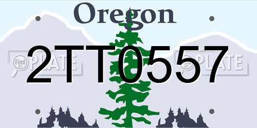 2TT0557 Oregon License Plate