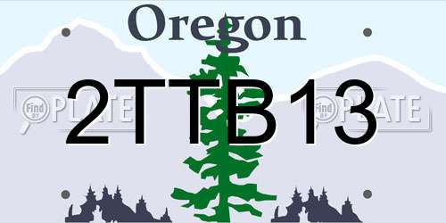 2TTB13 Oregon License Plate