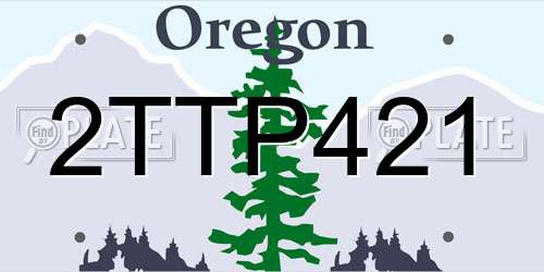 2TTP421 Oregon License Plate