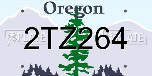 2TZ264 Oregon License Plate
