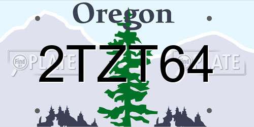 2TZT64 Oregon License Plate