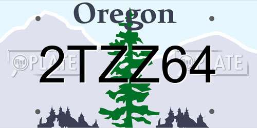 2TZZ64 Oregon License Plate