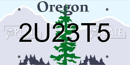 2U23T5 Oregon License Plate
