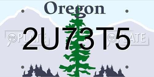 2U73T5 Oregon License Plate