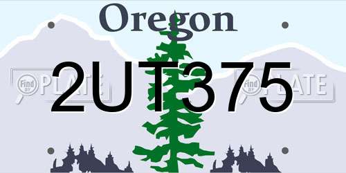2UT375 Oregon License Plate