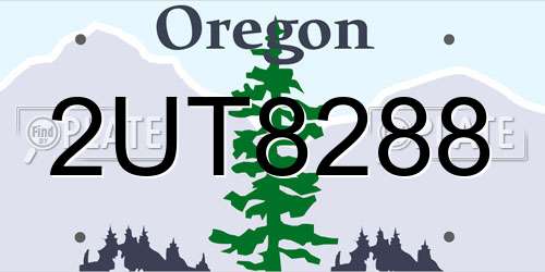 2UT8288 Oregon License Plate