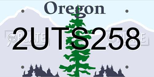 2UTS258 Oregon License Plate