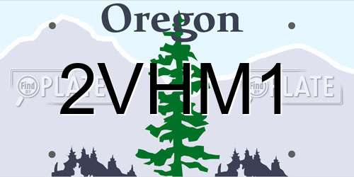 2VHM1 Oregon License Plate