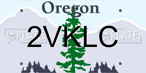 2VKLC Oregon License Plate
