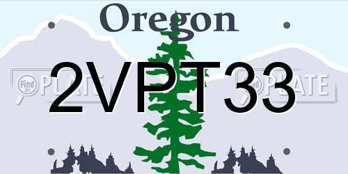 2VPT33 Oregon License Plate
