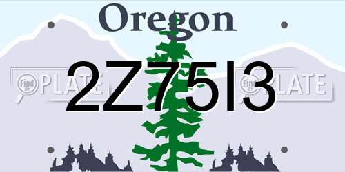 2Z75I3 Oregon License Plate